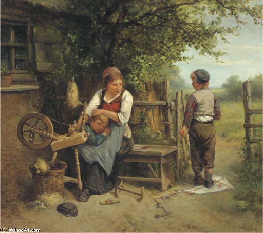WikiOO.org - אנציקלופדיה לאמנויות יפות - ציור, יצירות אמנות Johan Mari Henri Ten Kate - The Naughty Boy