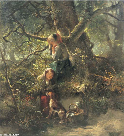 Wikioo.org - The Encyclopedia of Fine Arts - Painting, Artwork by Johan Mari Henri Ten Kate - Under The Big Tree