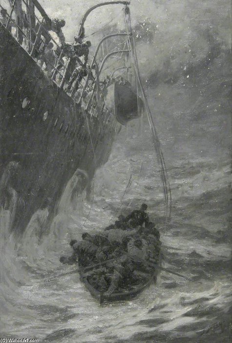 Wikioo.org - สารานุกรมวิจิตรศิลป์ - จิตรกรรม Joseph Nash The Younger - Sea Rescue