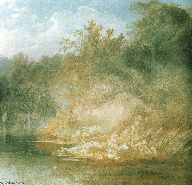 Wikioo.org – L'Encyclopédie des Beaux Arts - Peinture, Oeuvre de Karl Bodmer - forêt scène sur l Lehigh