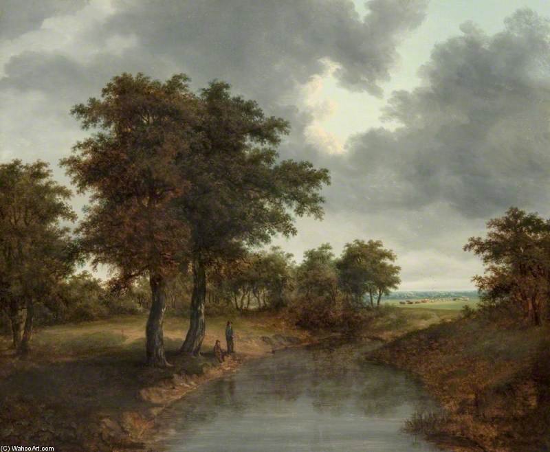 Wikioo.org - The Encyclopedia of Fine Arts - Painting, Artwork by Patrick Nasmyth - Landscape And River Scene