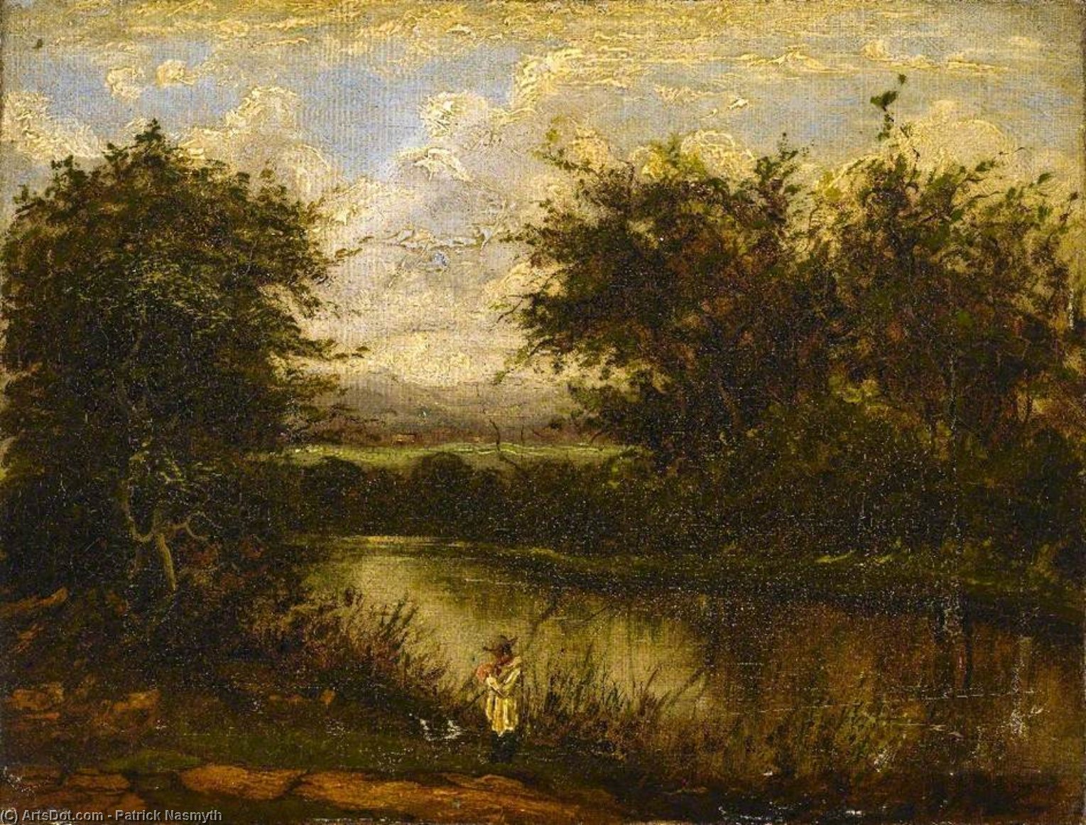 Wikioo.org - The Encyclopedia of Fine Arts - Painting, Artwork by Patrick Nasmyth - Landscape Study In Hampshire