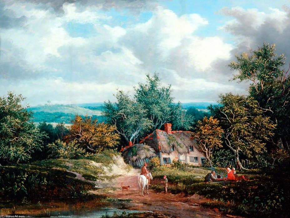 Wikioo.org - The Encyclopedia of Fine Arts - Painting, Artwork by Patrick Nasmyth - Rustic Scene