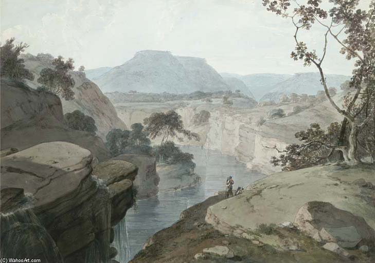 WikiOO.org - Encyclopedia of Fine Arts - Maleri, Artwork Thomas Daniell - A Distant View Of Bijaigarh