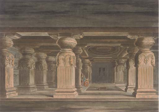 WikiOO.org - אנציקלופדיה לאמנויות יפות - ציור, יצירות אמנות Thomas Daniell - Hindoo Temples At Agouree