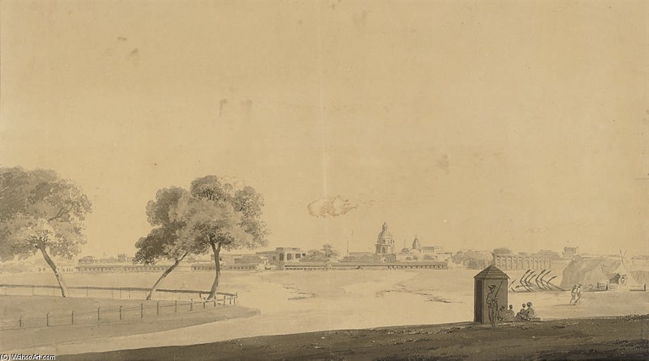 Wikioo.org - The Encyclopedia of Fine Arts - Painting, Artwork by Thomas And William Daniell - Part Of The Black Town, Madras