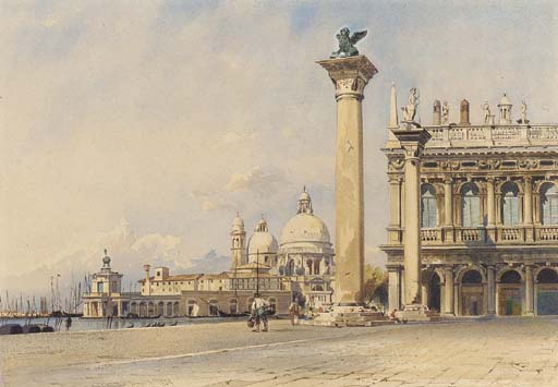 Wikioo.org - The Encyclopedia of Fine Arts - Painting, Artwork by Thomas Hartley Cromek - San Giorgio Maggiore From The Piazza San Marco, Italy