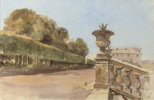 Wikioo.org - The Encyclopedia of Fine Arts - Painting, Artwork by Thomas Hartley Cromek - The Villa Conti, Frascati