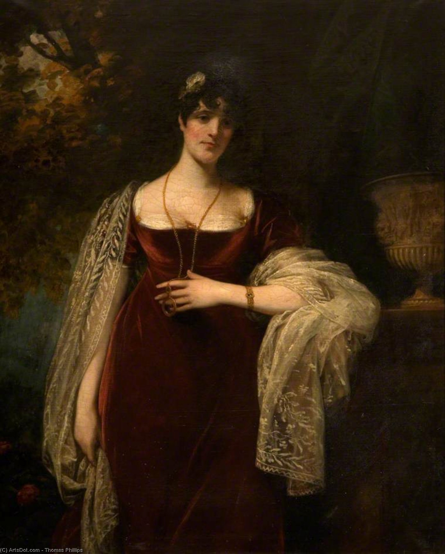 Wikioo.org - The Encyclopedia of Fine Arts - Painting, Artwork by Thomas Phillips - Frances Thomasine, Countess Talbot, Wife Of The 2nd Earl Talbot