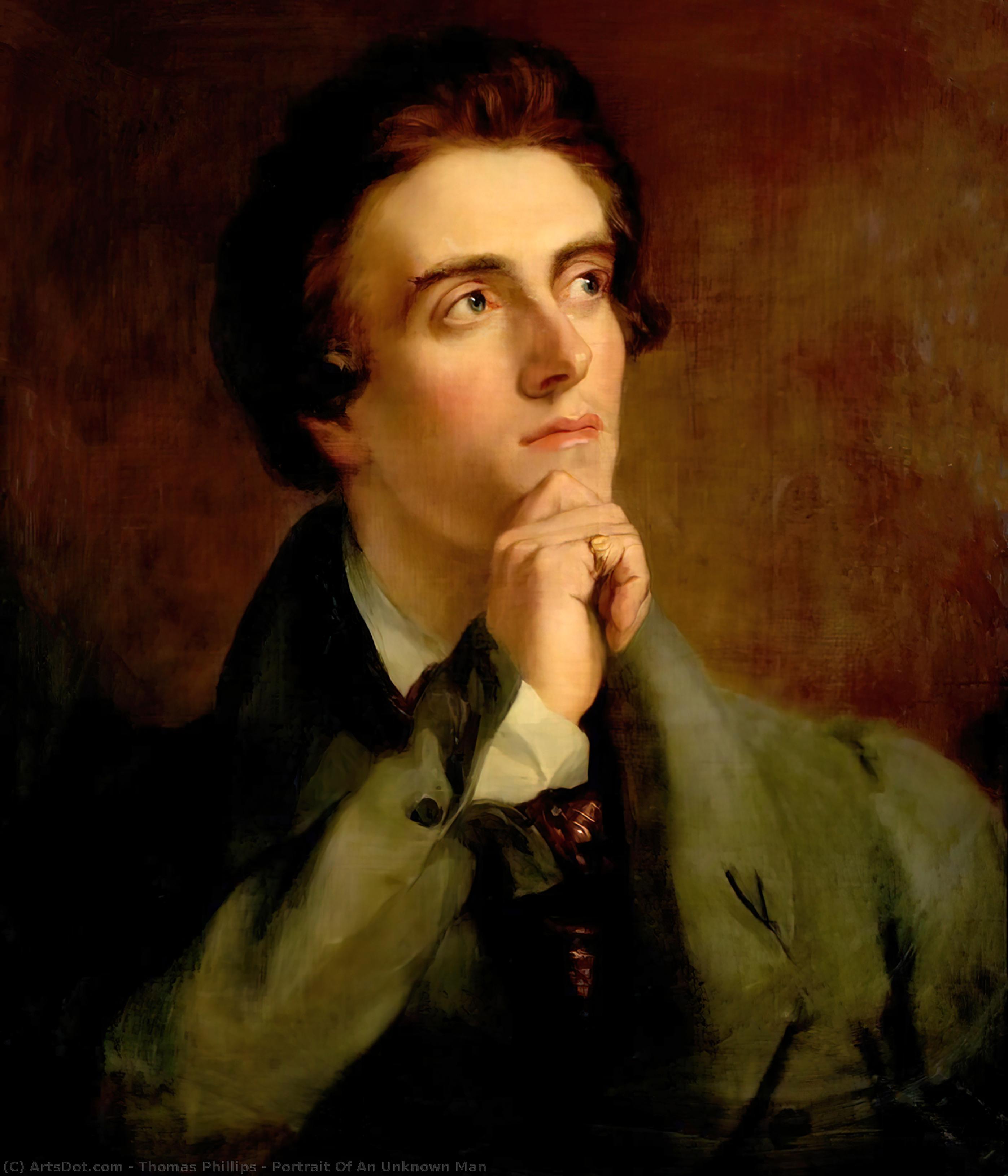 Wikioo.org - The Encyclopedia of Fine Arts - Painting, Artwork by Thomas Phillips - Portrait Of An Unknown Man