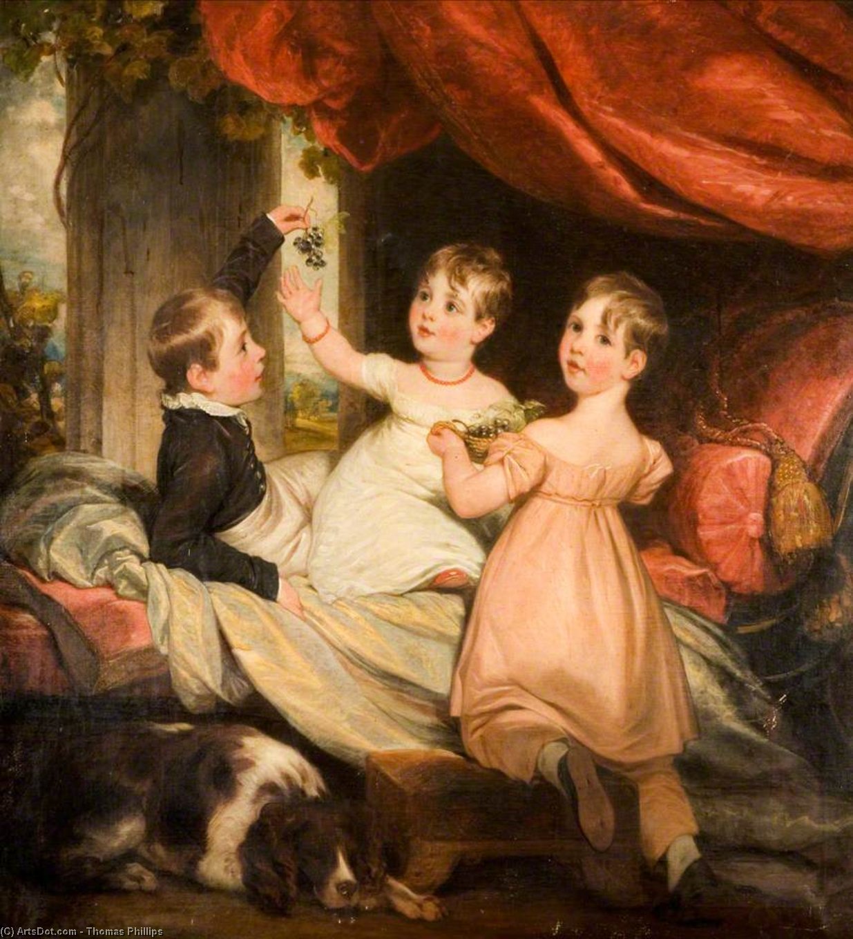 Wikioo.org - The Encyclopedia of Fine Arts - Painting, Artwork by Thomas Phillips - The Children Of The 2nd Earl Talbot -