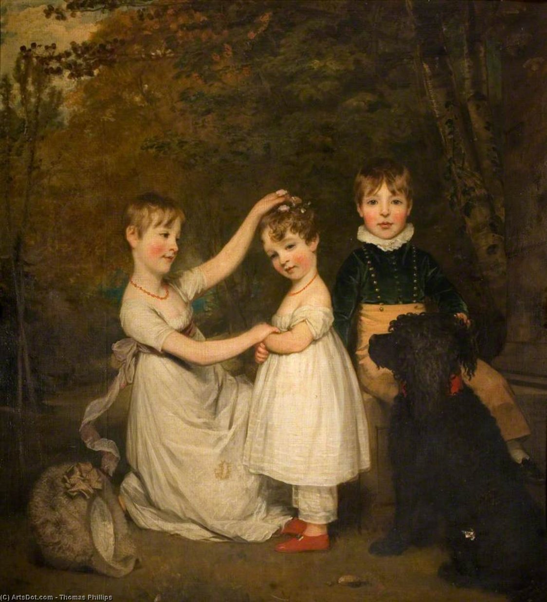 Wikioo.org – L'Enciclopedia delle Belle Arti - Pittura, Opere di Thomas Phillips - i bambini del 2nd Conte Talbot