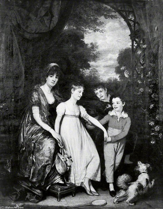 WikiOO.org - Encyclopedia of Fine Arts - Maleri, Artwork Thomas Phillips - The Scott Family