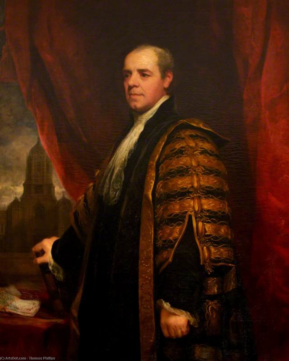 Wikioo.org - The Encyclopedia of Fine Arts - Painting, Artwork by Thomas Phillips - William Wyndham Grenville, Baron Grenville, As Chancellor Of Oxford University