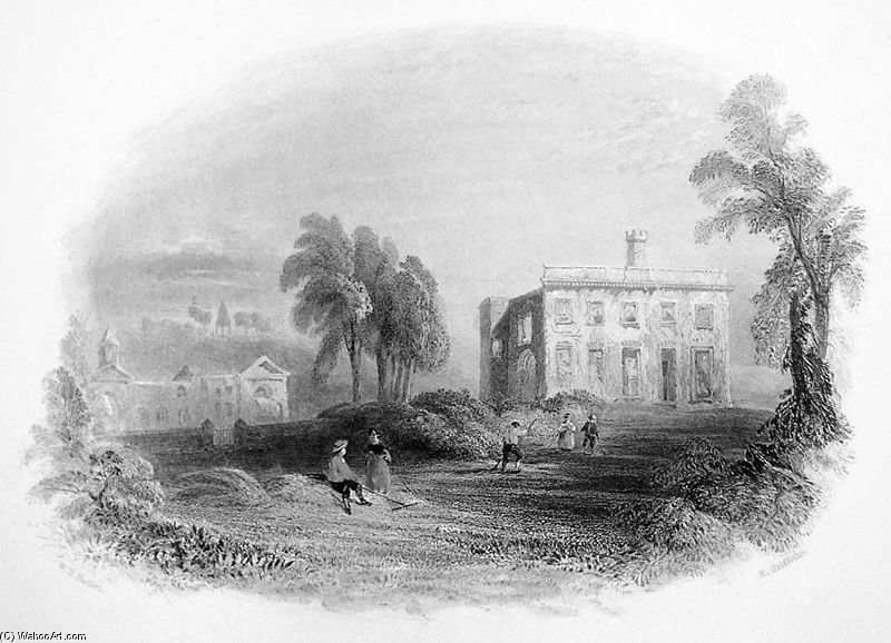 WikiOO.org - אנציקלופדיה לאמנויות יפות - ציור, יצירות אמנות William Henry Bartlett - Dangan Castle, Co Meath, Ireland