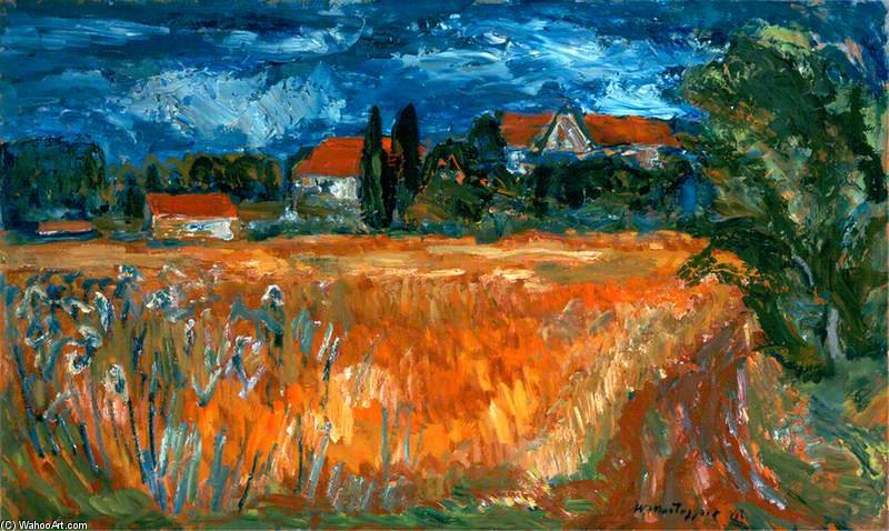 Wikioo.org - The Encyclopedia of Fine Arts - Painting, Artwork by William Mactaggart - Cornfield, Pontarme, France