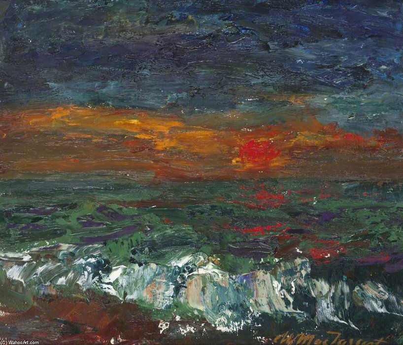 WikiOO.org - Güzel Sanatlar Ansiklopedisi - Resim, Resimler William Mactaggart - Frosty Sunset