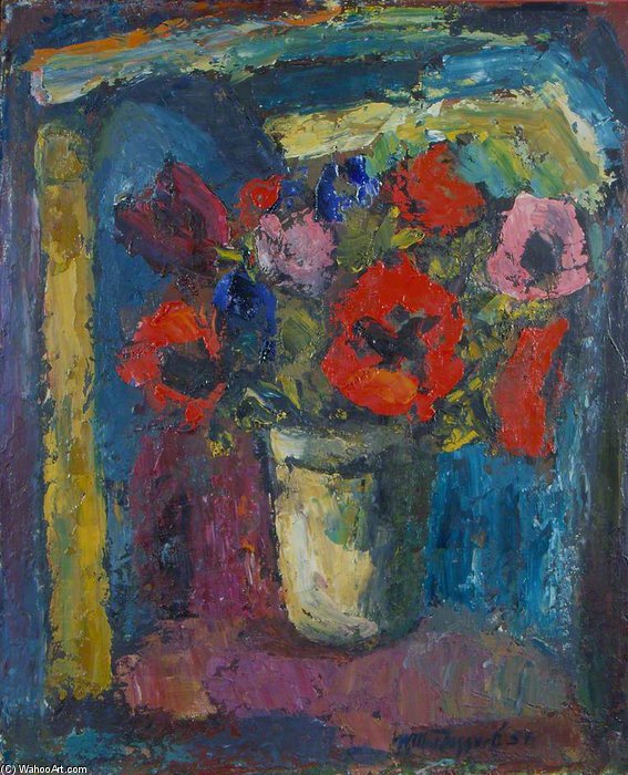 Wikioo.org - The Encyclopedia of Fine Arts - Painting, Artwork by William Mactaggart - Poppies At The Window