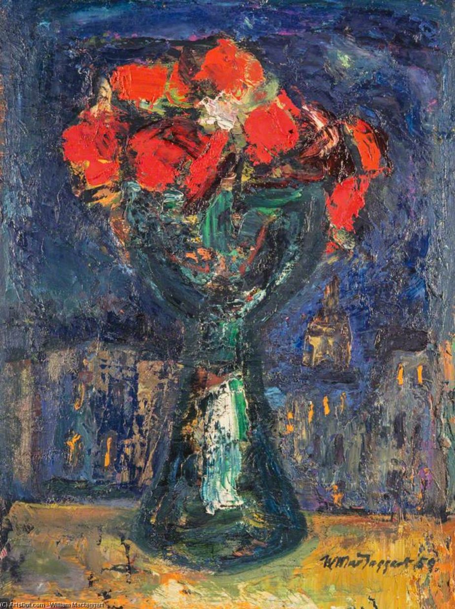 WikiOO.org - Encyclopedia of Fine Arts - Maľba, Artwork William Mactaggart - Roses -