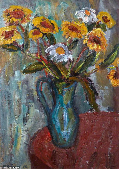 Wikioo.org - The Encyclopedia of Fine Arts - Painting, Artwork by William Mactaggart - Some Yellow Flowers