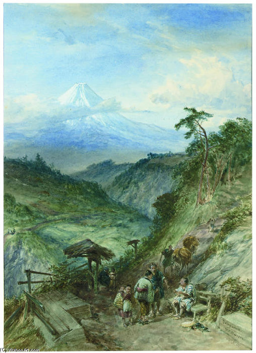 WikiOO.org - Encyclopedia of Fine Arts - Målning, konstverk William Simpson - Fujiyama, Japan