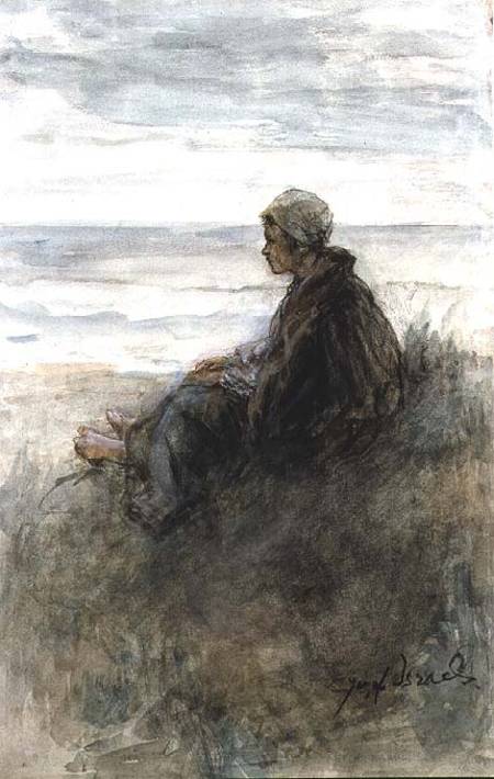Wikioo.org - The Encyclopedia of Fine Arts - Painting, Artwork by Jozef Israels - Girl On The Dunes -