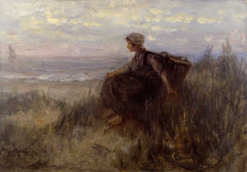 Wikioo.org - The Encyclopedia of Fine Arts - Painting, Artwork by Jozef Israels - On The Dunes -