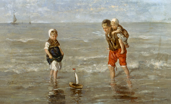 WikiOO.org - Enciklopedija likovnih umjetnosti - Slikarstvo, umjetnička djela Jozef Israels - The Toy Boat -