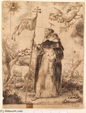 Wikioo.org - สารานุกรมวิจิตรศิลป์ - จิตรกรรม Juan Del Castillo - Saint Felix Of Valois