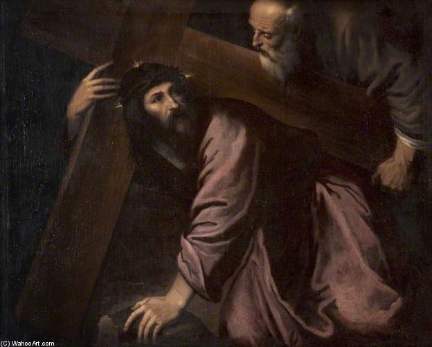 Wikioo.org – L'Encyclopédie des Beaux Arts - Peinture, Oeuvre de Juan Fernández - jésus christ `carrying` la croix