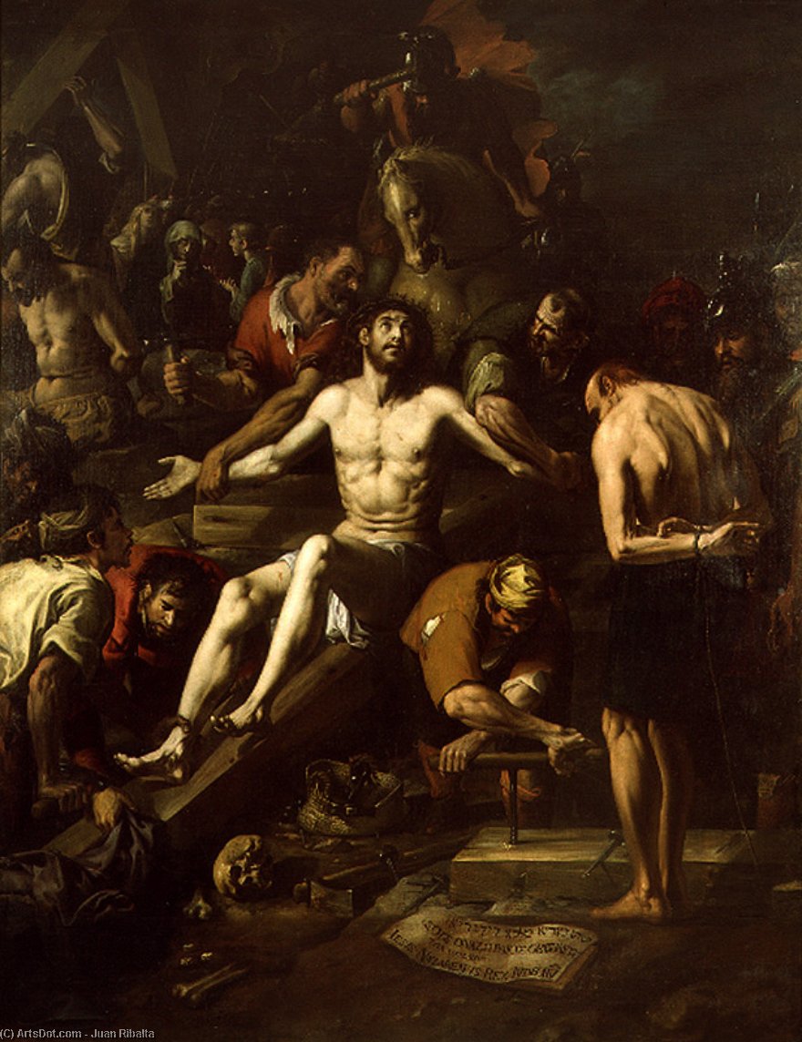 Wikioo.org - The Encyclopedia of Fine Arts - Painting, Artwork by Juan Ribalta - Preparativos Para La Crucifixion