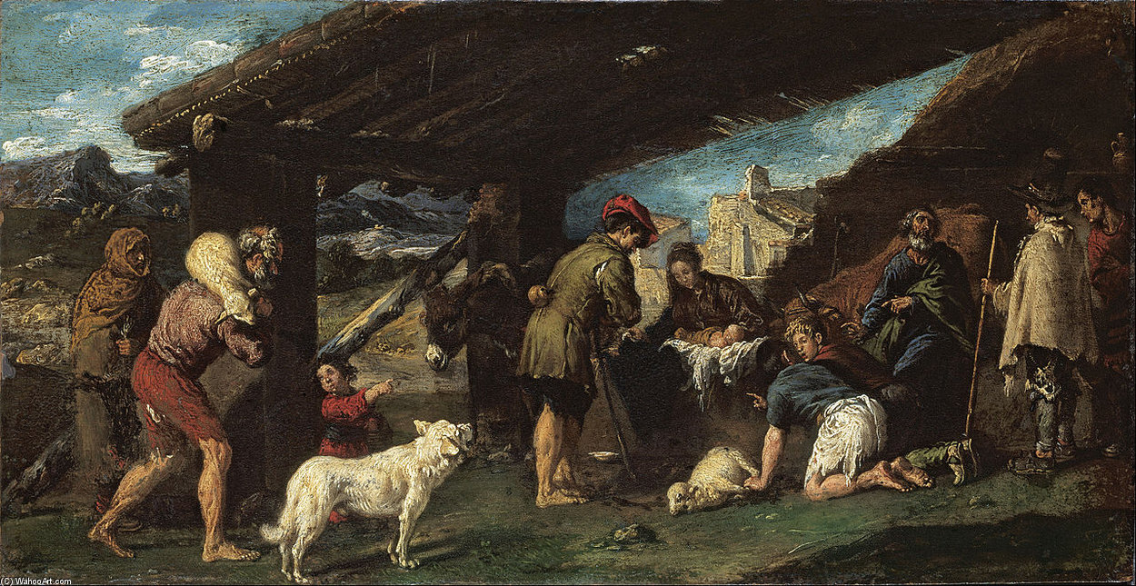 WikiOO.org - Encyclopedia of Fine Arts - Målning, konstverk Juan Ribalta - The Adoration Of The Shepherds