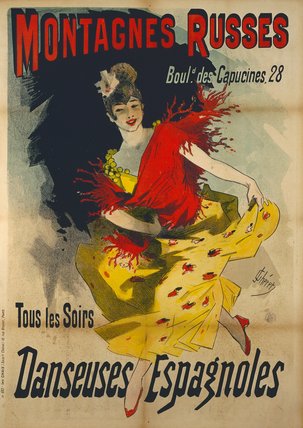 WikiOO.org - Encyclopedia of Fine Arts - Målning, konstverk Jules Cheret - Poster Advertising 'danseuses Espagnoles'