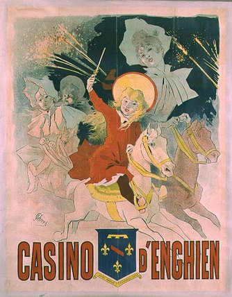 WikiOO.org - Encyclopedia of Fine Arts - Maľba, Artwork Jules Cheret - Poster Advertising The Casino D'enghien