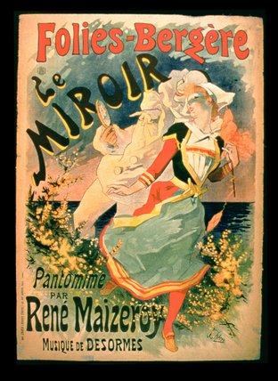 Wikioo.org - The Encyclopedia of Fine Arts - Painting, Artwork by Jules Cheret - Poster For 'le Miroir' At The Folies-bergere