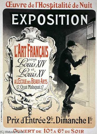Wikioo.org - The Encyclopedia of Fine Arts - Painting, Artwork by Jules Cheret - Reproduction Of A Poster Advertising An 'exhibition'