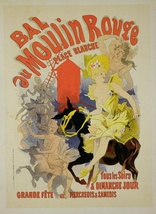 Wikioo.org - The Encyclopedia of Fine Arts - Painting, Artwork by Jules Cheret - Reproduction Of A Poster Advertising The 'bal