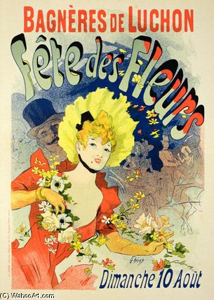 Wikioo.org - The Encyclopedia of Fine Arts - Painting, Artwork by Jules Cheret - Reproduction Of A Poster Advertising The Flower