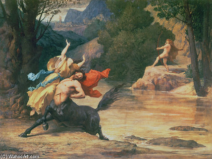 WikiOO.org – 美術百科全書 - 繪畫，作品 Jules Elie Delauney - Nessus的死亡中