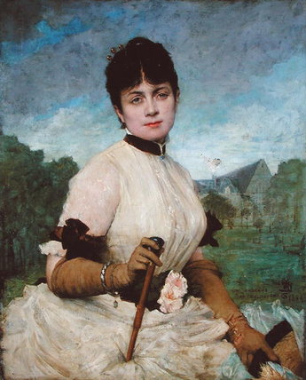 WikiOO.org - Encyclopedia of Fine Arts - Maľba, Artwork Jules Elie Delauney - Madame Marie Toulmouche