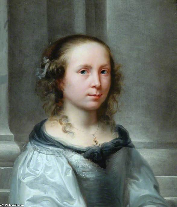 Wikioo.org - The Encyclopedia of Fine Arts - Painting, Artwork by Jürgen Ovens - Portrait Of A Girl With A Watchful Or Guarded Look