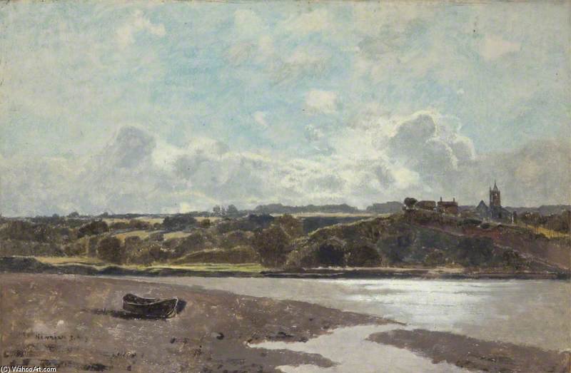 WikiOO.org - Enciklopedija dailės - Tapyba, meno kuriniai Karl Heffner - Landscape Opposite Newnham On Severn