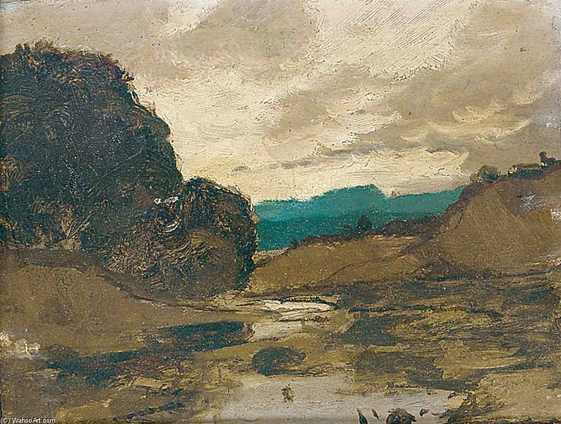 WikiOO.org - Encyclopedia of Fine Arts - Lukisan, Artwork Karl Heffner - Sunset Over The River