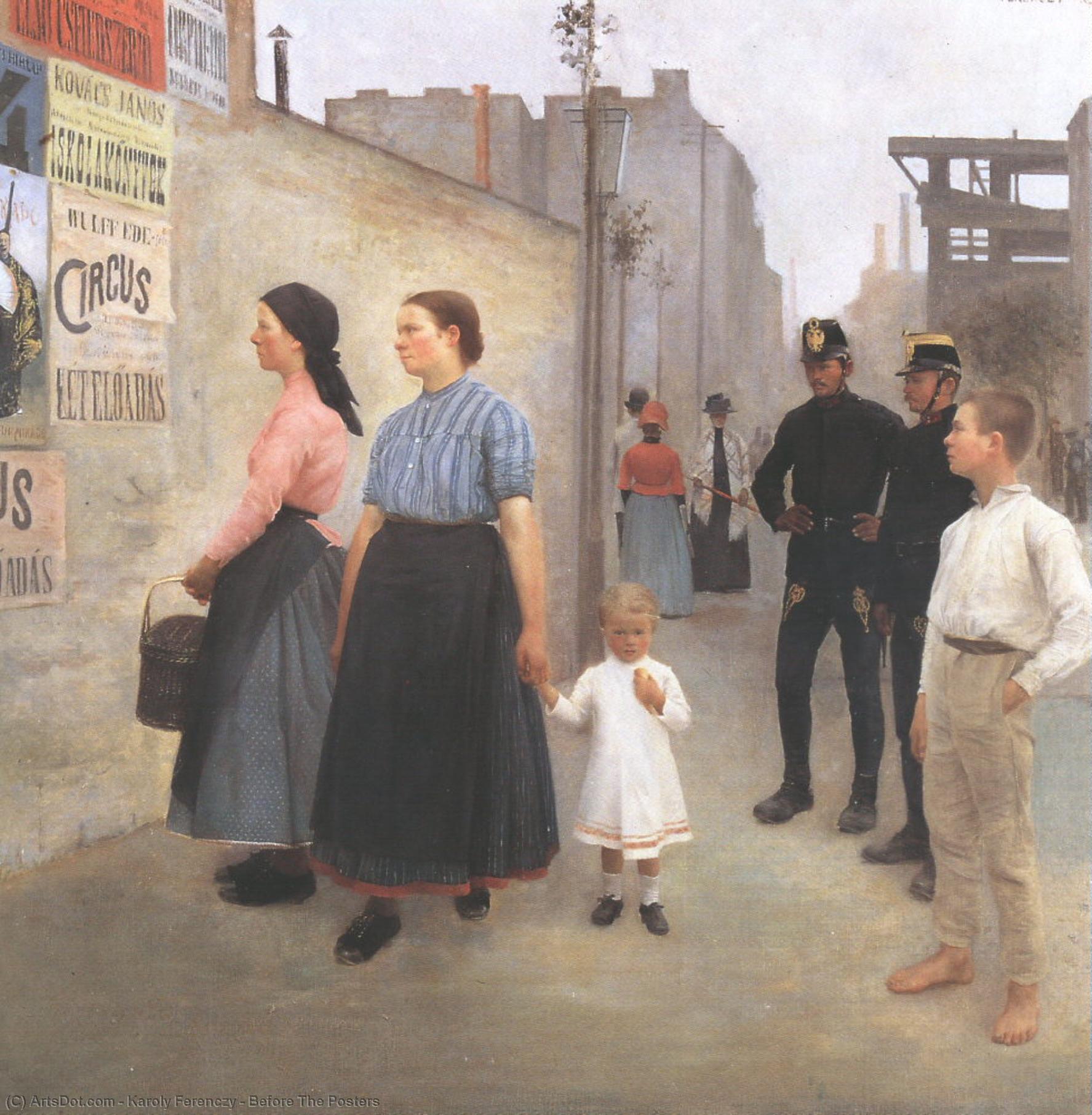 WikiOO.org - 백과 사전 - 회화, 삽화 Karoly Ferenczy - Before The Posters