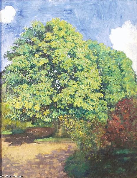 Wikioo.org - The Encyclopedia of Fine Arts - Painting, Artwork by Karoly Ferenczy - Chestnut Trees