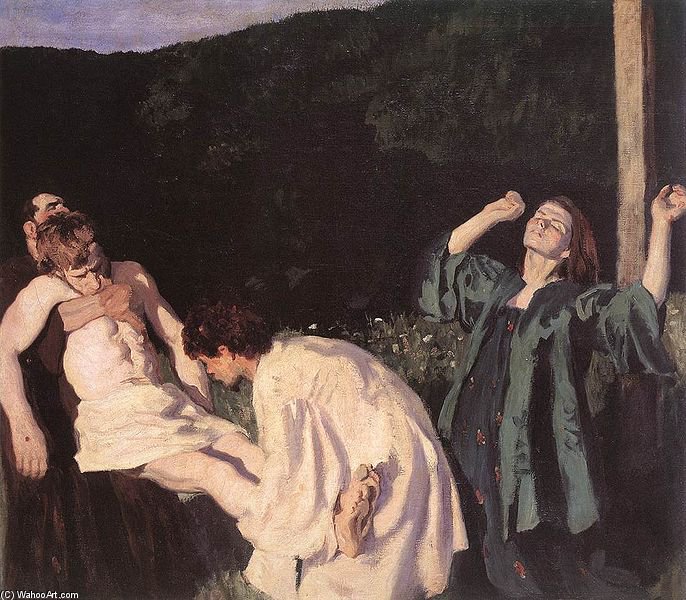Wikioo.org - The Encyclopedia of Fine Arts - Painting, Artwork by Karoly Ferenczy - Deposition From The Cross