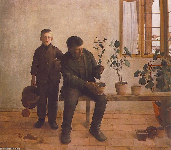 Wikioo.org - The Encyclopedia of Fine Arts - Painting, Artwork by Karoly Ferenczy - Gardeners