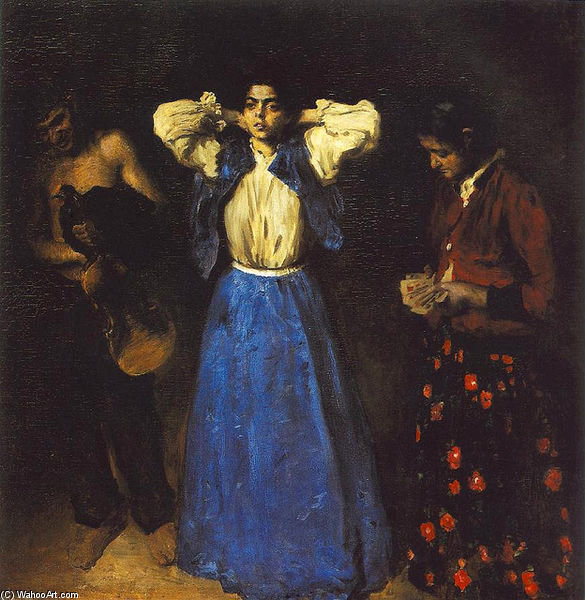 Wikioo.org - The Encyclopedia of Fine Arts - Painting, Artwork by Karoly Ferenczy - Gipsies