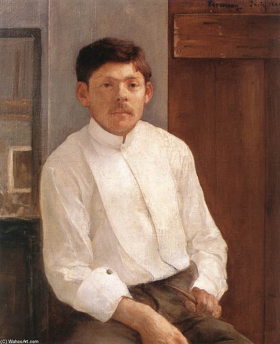 Wikioo.org - The Encyclopedia of Fine Arts - Painting, Artwork by Karoly Ferenczy - Ortrait Of Ede Kallós