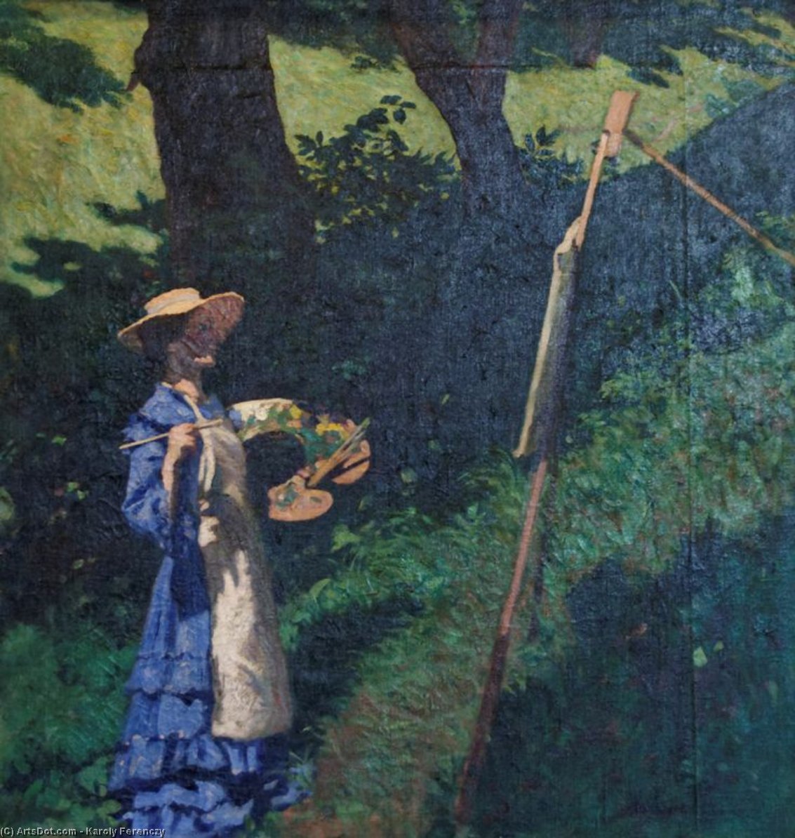 Wikioo.org - The Encyclopedia of Fine Arts - Painting, Artwork by Karoly Ferenczy - The Woman Painter